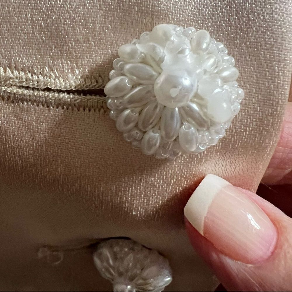 Alfred Angelo Cream Pearl Dressy Blazer size 10 - Picture 11 of 12